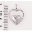 Кулон Xuping Родій «Сердечко з цирконієм» для ланцюжка до 6мм фото №2