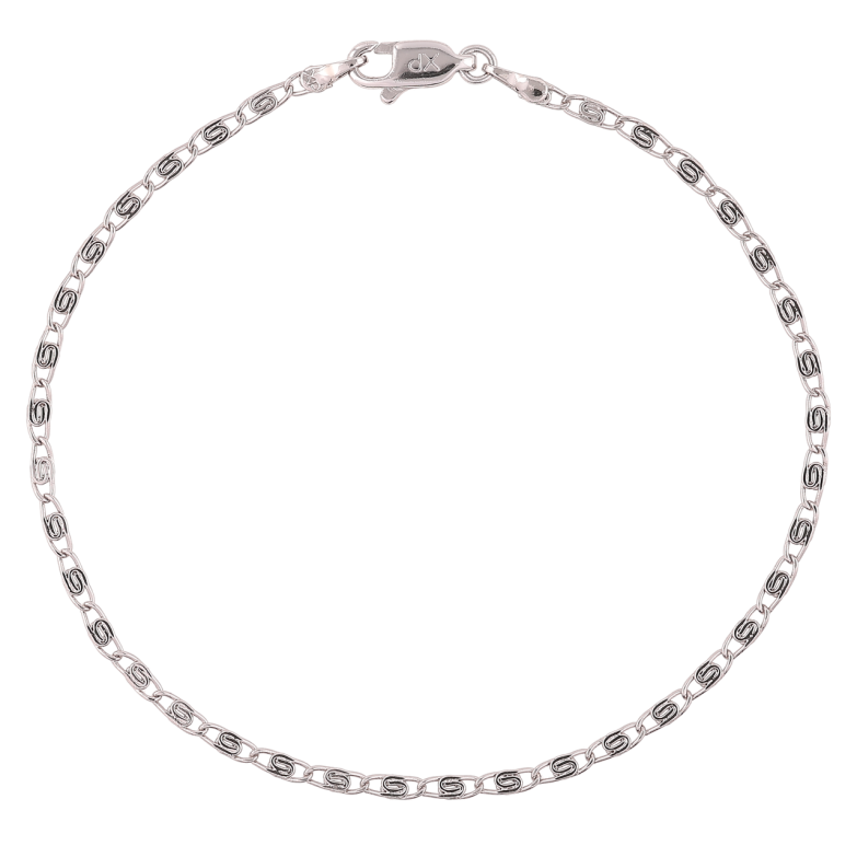 Браслет Xuping Родій «Ланцюжок плетіння Скріпка» розмір 19см х 2мм фото №1