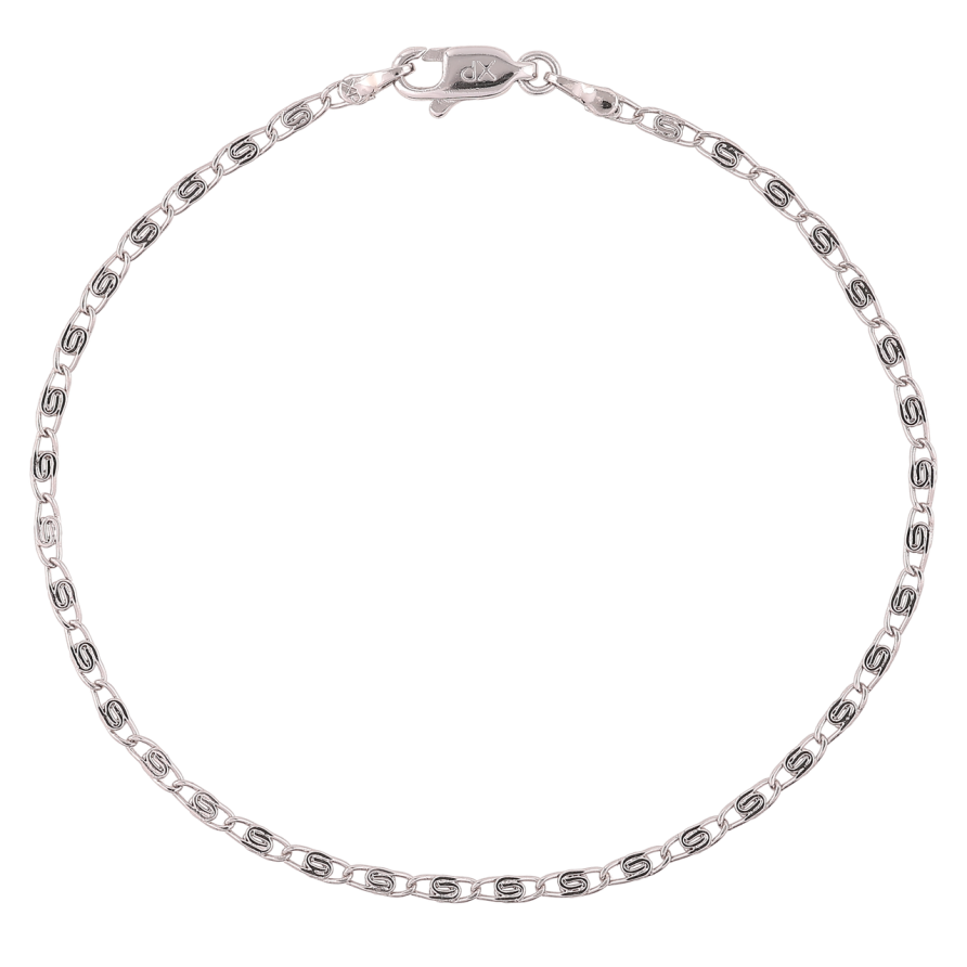 Браслет Xuping Родій «Ланцюжок плетіння Скріпка» розмір 19см х 2мм фото №1