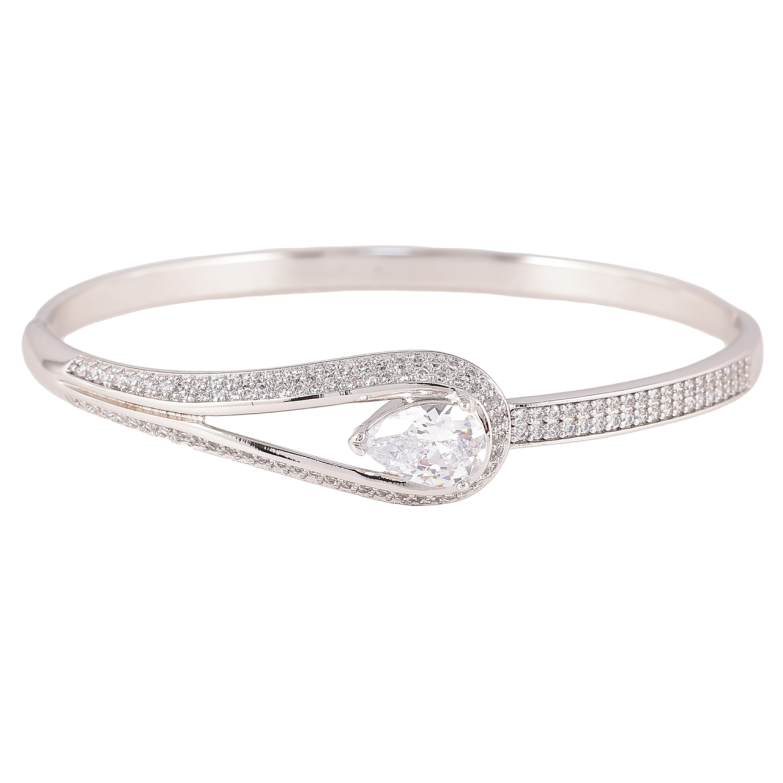 Браслет Xuping Родий Грация с цирконием ø 6см фото №1