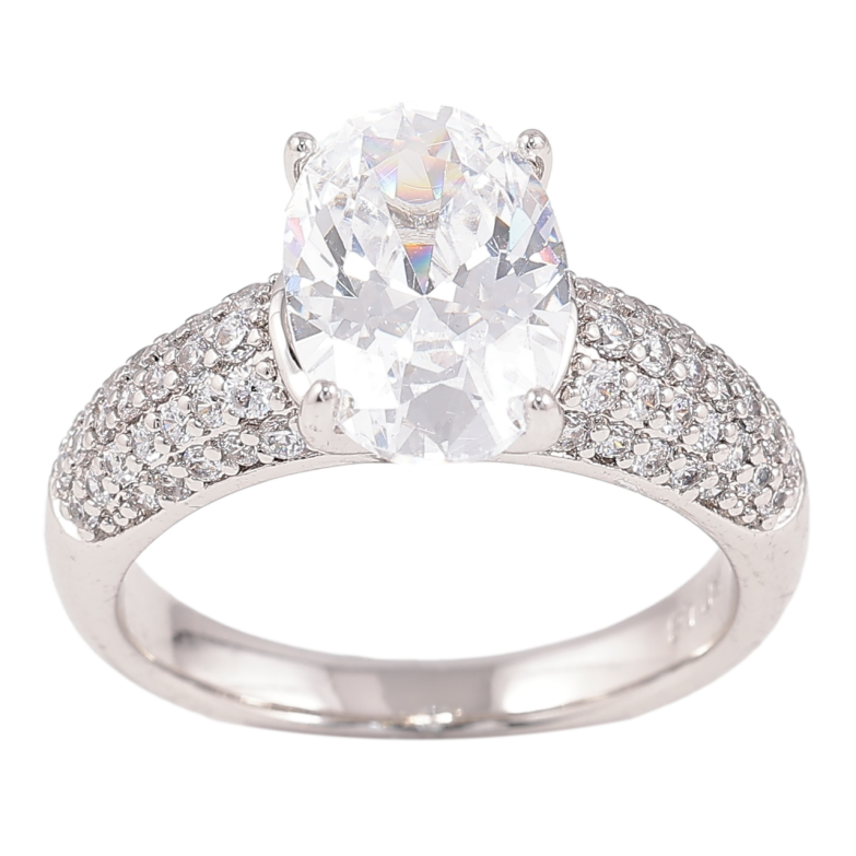 Каблучка Xuping Родій «Інкрустація цирконієм з фіанітом» фото №1