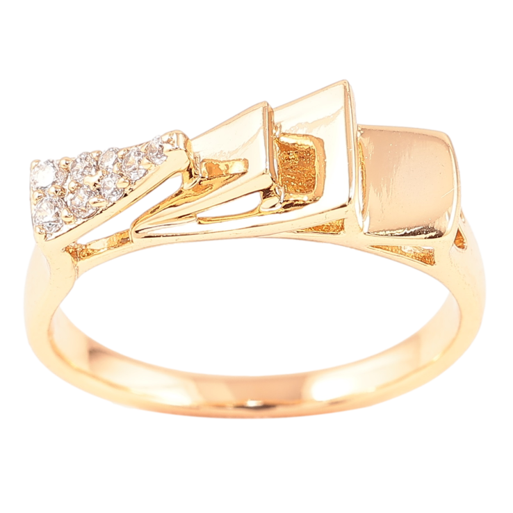 Кольцо Xuping Позолота 18K Декоративный узор с цирконием фото №24