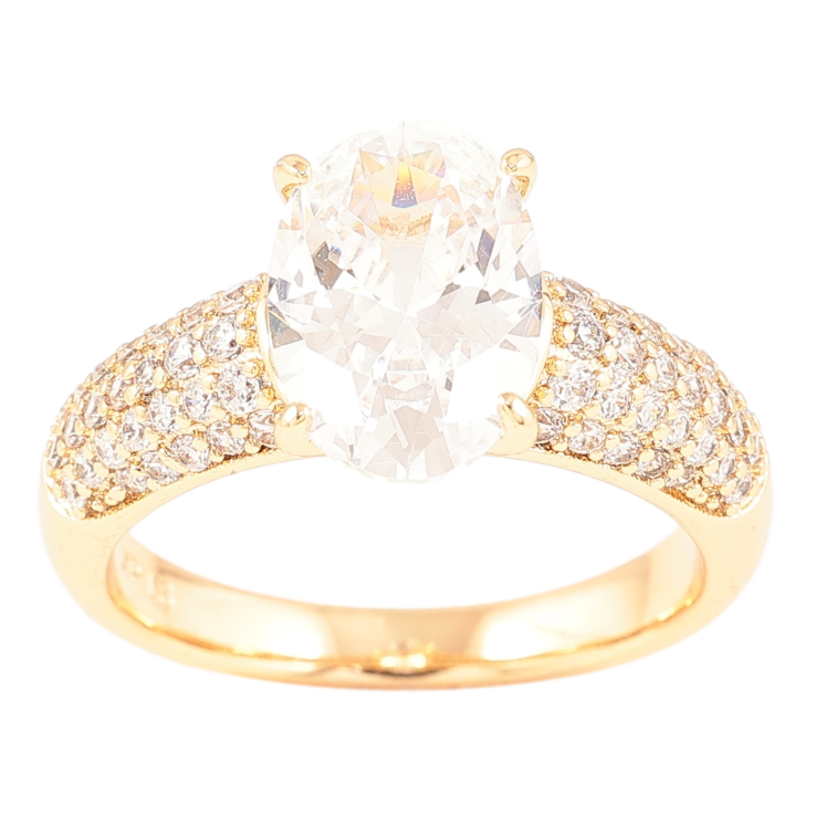 Кольцо Xuping Позолота 18K Инкрустация цирконием с фианитом фото №2