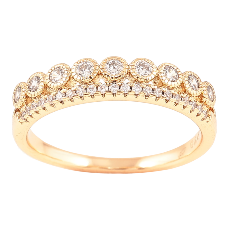 Кольцо Xuping Позолота 18K Инкрустация цирконием фото №23