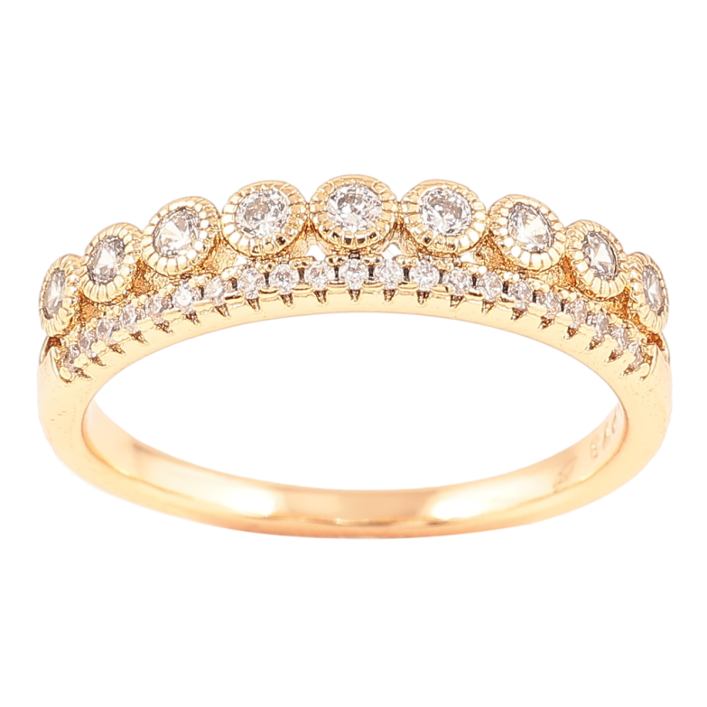 Кольцо Xuping Позолота 18K Инкрустация цирконием фото №4