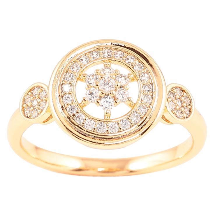 Кольцо Xuping Позолота 18K Узор с инкрустацией цирконием фото №25