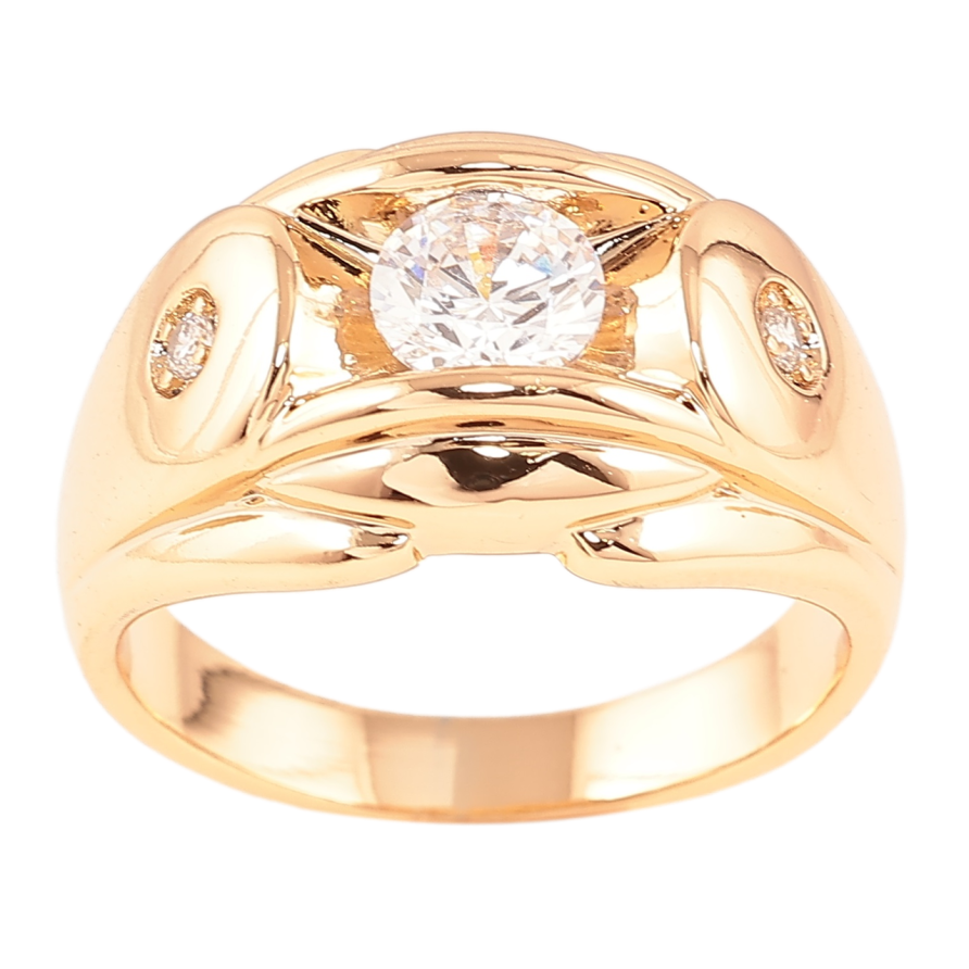 Перстень Xuping Позолота 18K «Візерунок з цирконієм» фото №1 Перстень Xuping Позолота 18K «Візерунок з цирконієм» фото №1