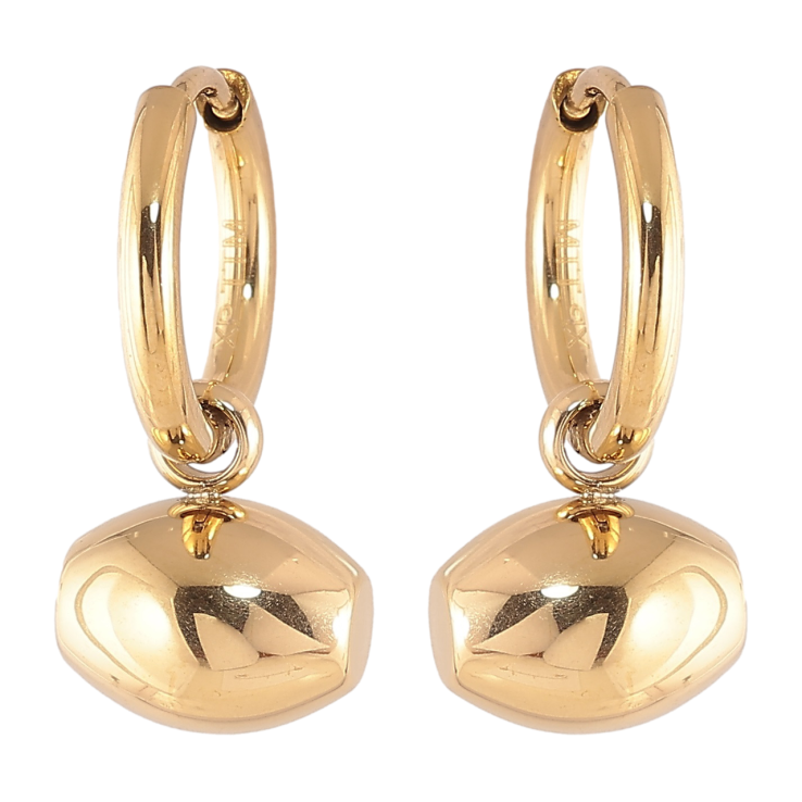 Серьги Xuping TTM Stainless Steel цвет 14К подвески на колечках Декоративные подвески 2 в 1 фото №17