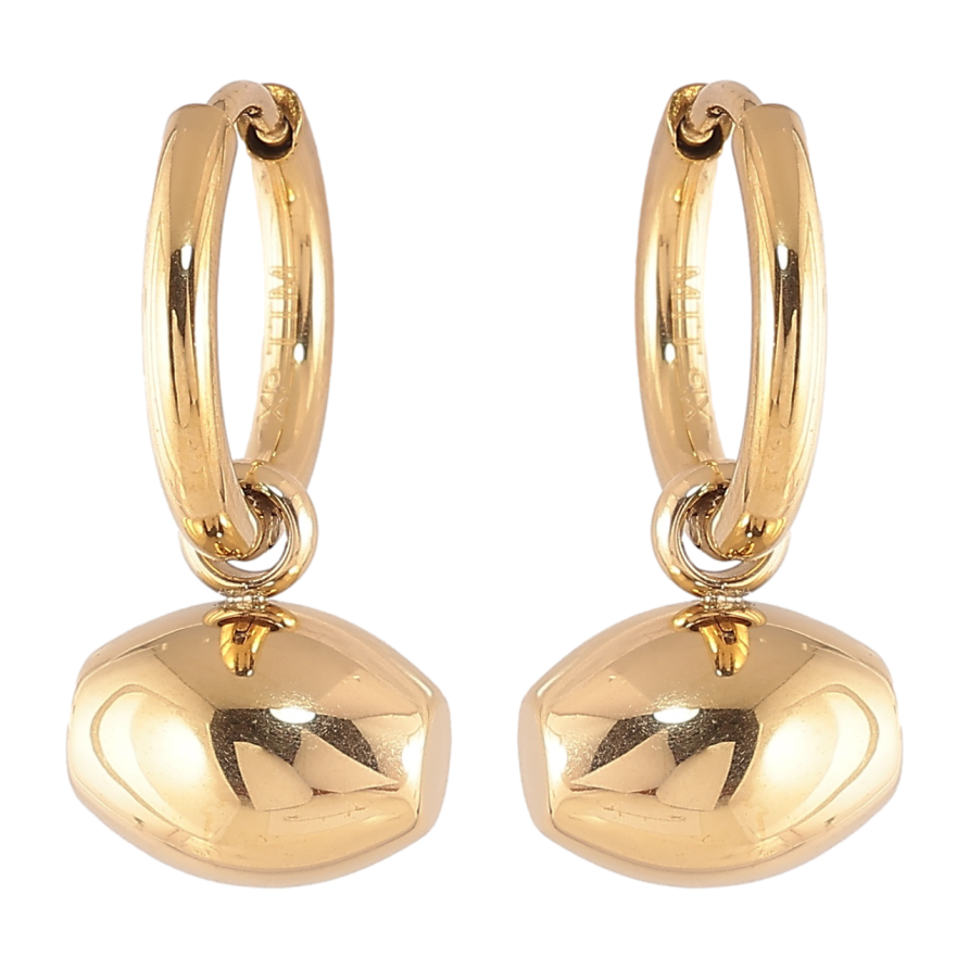 Серьги Xuping TTM Stainless Steel цвет 14К подвески на колечках Декоративные подвески 2 в 1 фото №1