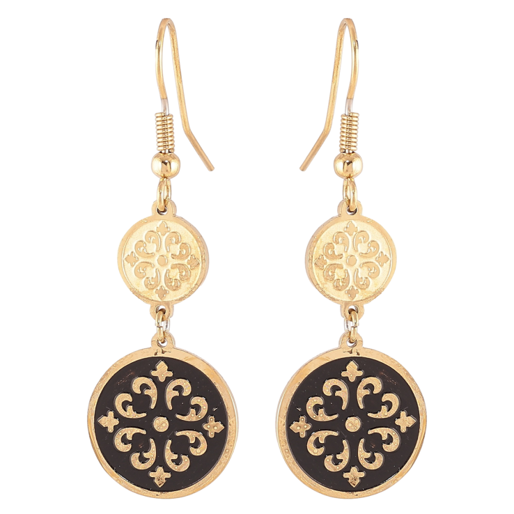 Сережки Xuping TTM Stainless Steel колір 14К французький замок «Декоративні підвіски» фото №5