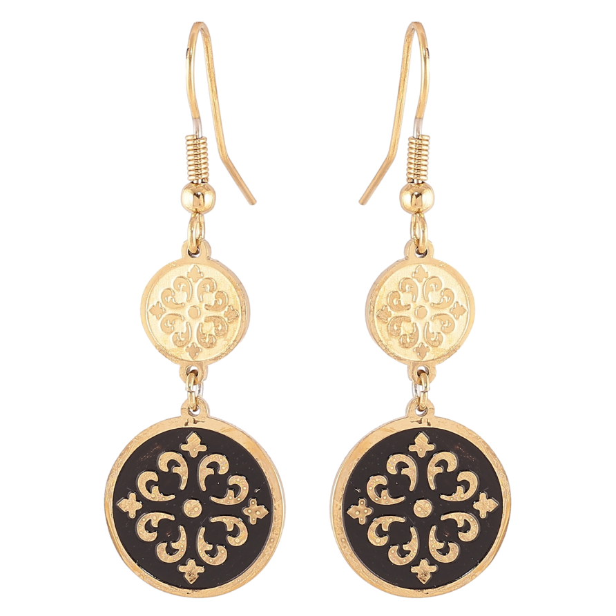 Сережки Xuping TTM Stainless Steel колір 14К французький замок «Декоративні підвіски» фото №1