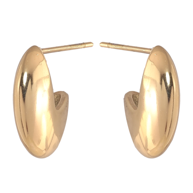 Серьги Xuping TTM Stainless Steel цвет 14К пусеты Объемные дуги фото №2