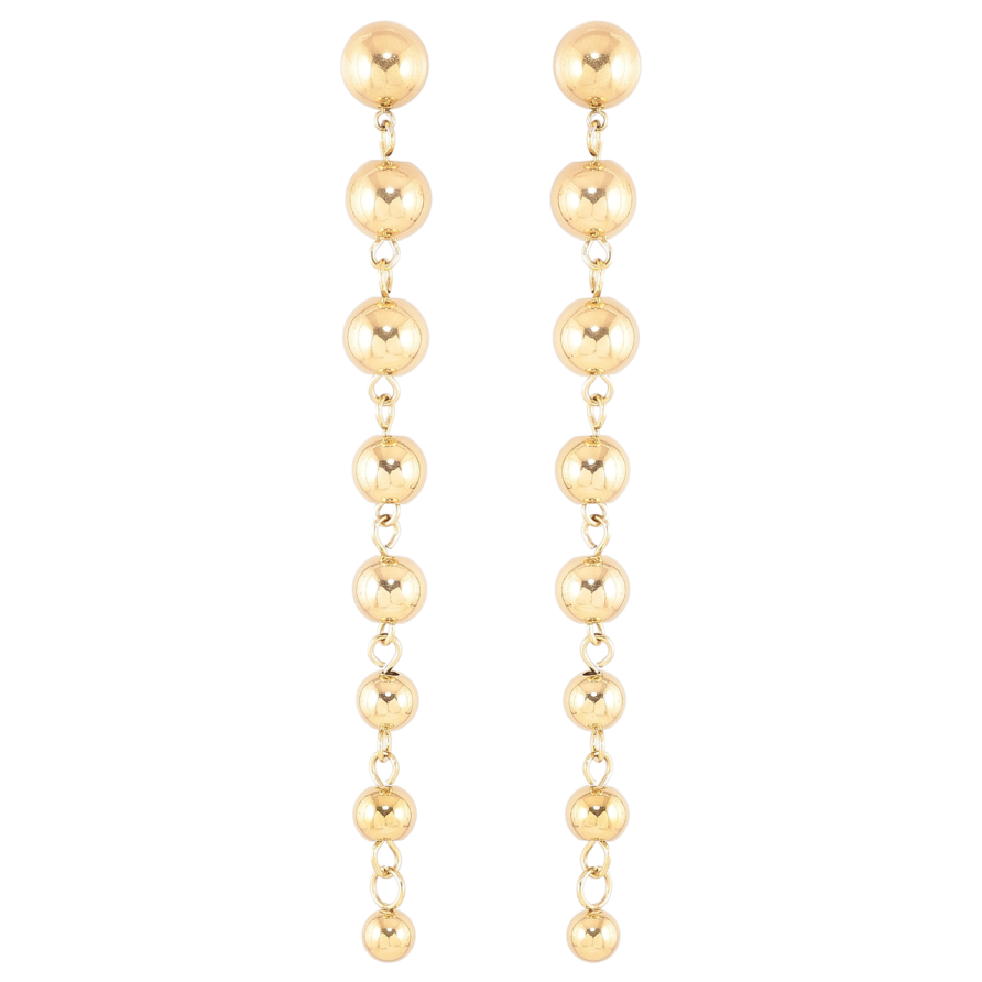 Серьги Xuping TTM Stainless Steel цвет 14К пусеты Подвески из шариков фото №1