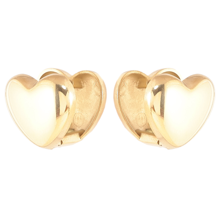 Серьги Xuping TTM Stainless Steel цвет 14К колечки Сердечки фото №5