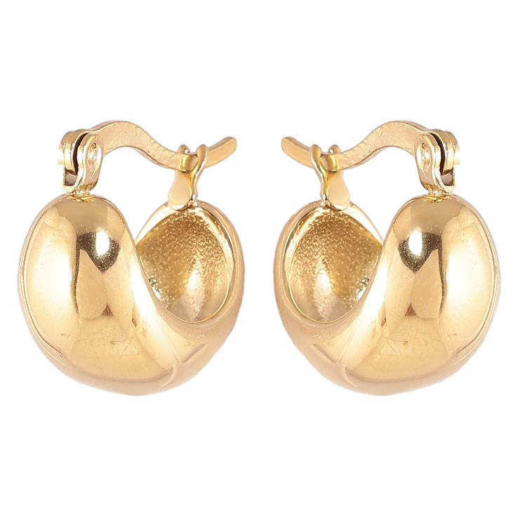 Серьги Xuping TTM Stainless Steel цвет 14К замок-булавка Объемные корзинки фото №2