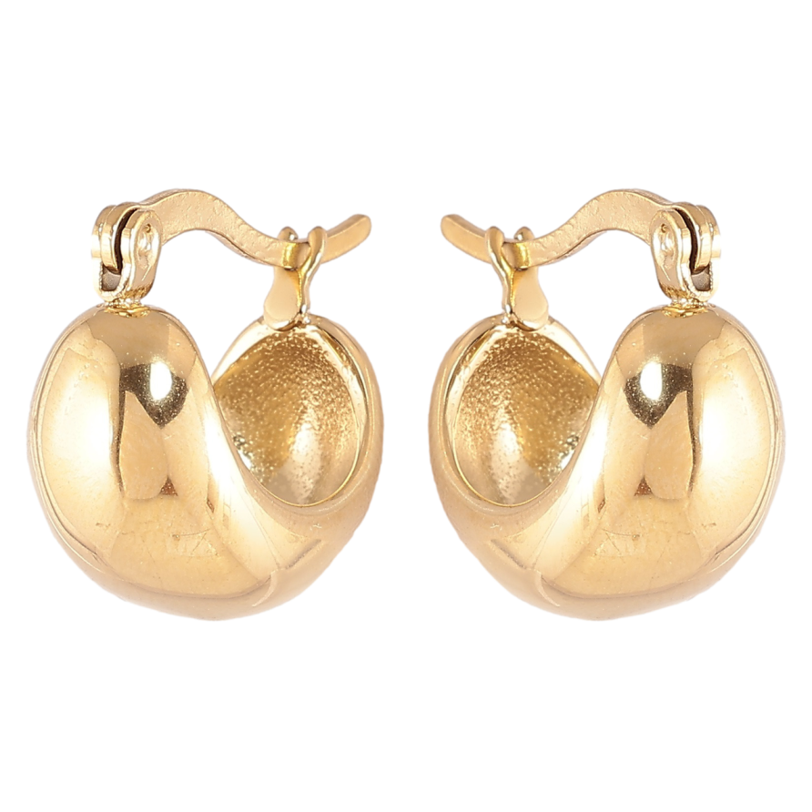 Серьги Xuping TTM Stainless Steel цвет 14К замок-булавка Объемные корзинки фото №1