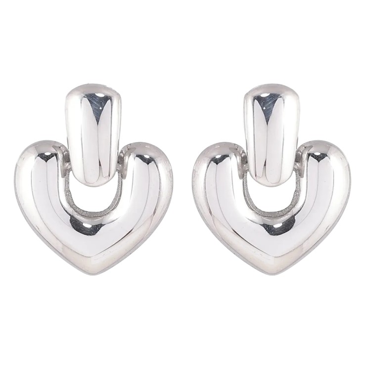 Серьги Xuping TTM Stainless Steel цвет Родий пусеты Декоративные подвески фото №5