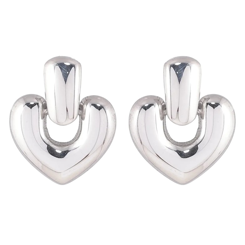 Серьги Xuping TTM Stainless Steel цвет Родий пусеты Декоративные подвески фото №4