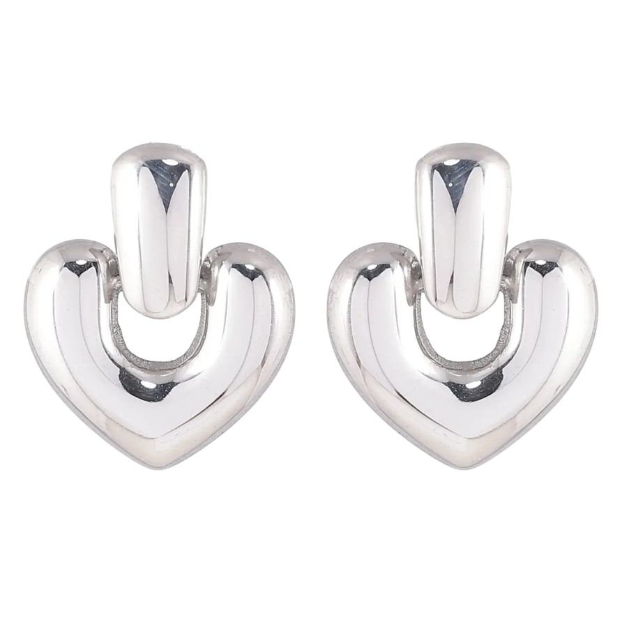 Серьги Xuping TTM Stainless Steel цвет Родий пусеты Декоративные подвески фото №1