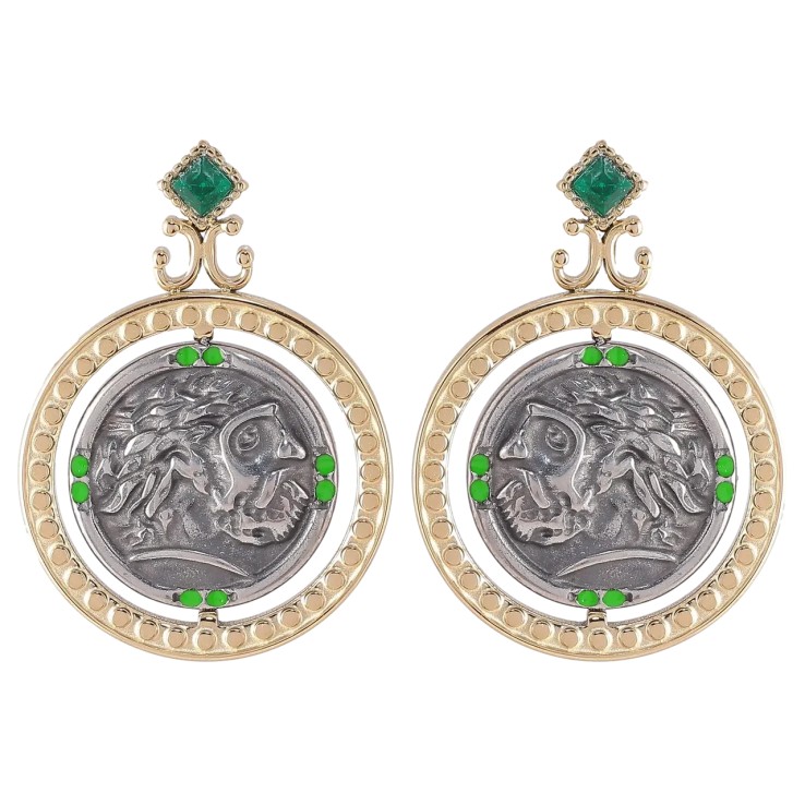 Сережки Xuping TTM Stainless Steel колір Позолота 14K + Родій пусети «Декоративні підвіски» фото №13