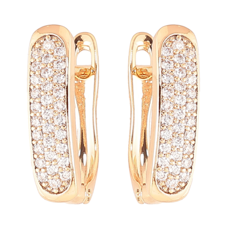 Серьги Xuping Позолота 18K английский замок Инкрустация цирконием фото №1