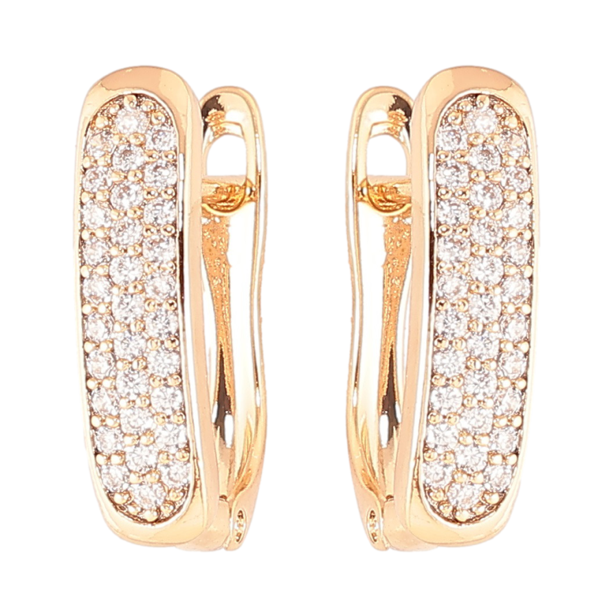 Сережки Xuping Позолота 18K англійський замок «Інкрустація цирконієм» фото №1