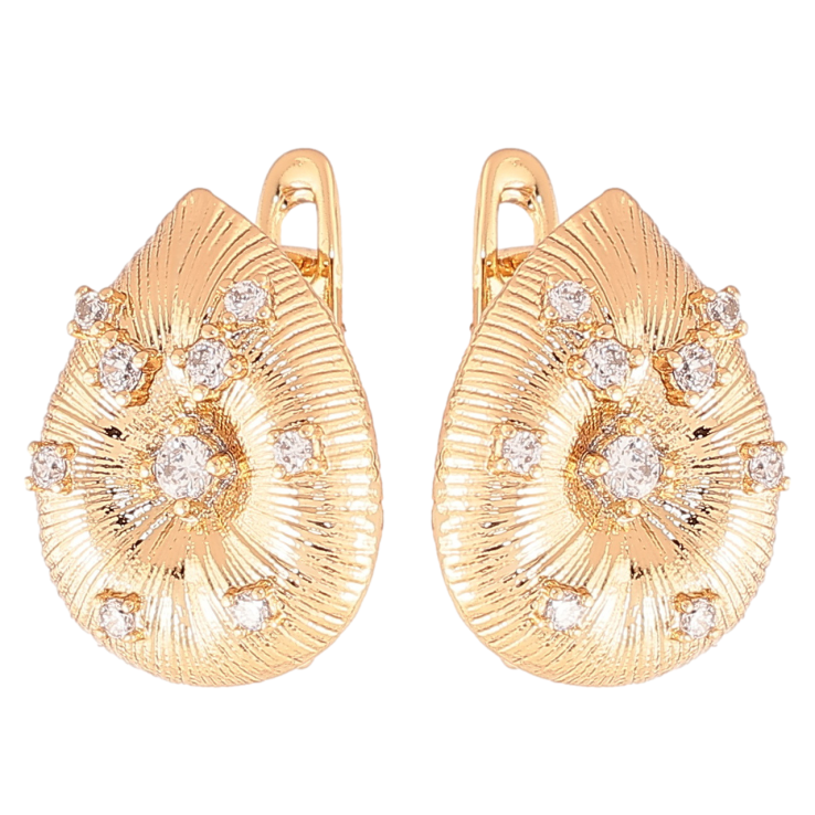 Серьги Xuping Позолота 18K английский замок Декоративные капельки с цирконием фото №20