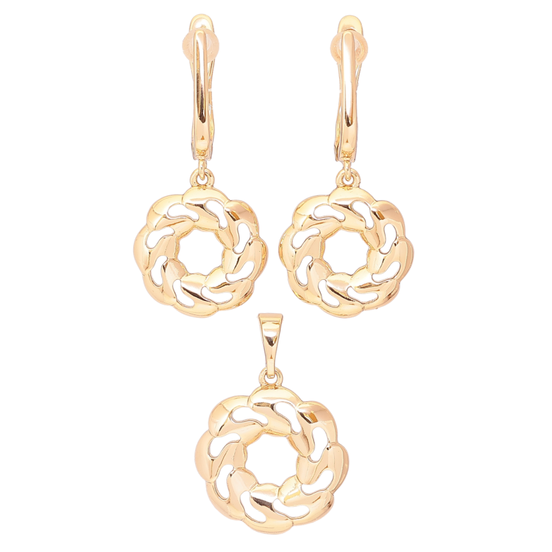 Набор Xuping Позолота 18K Серьги Кулон Декоративные колечки фото №1