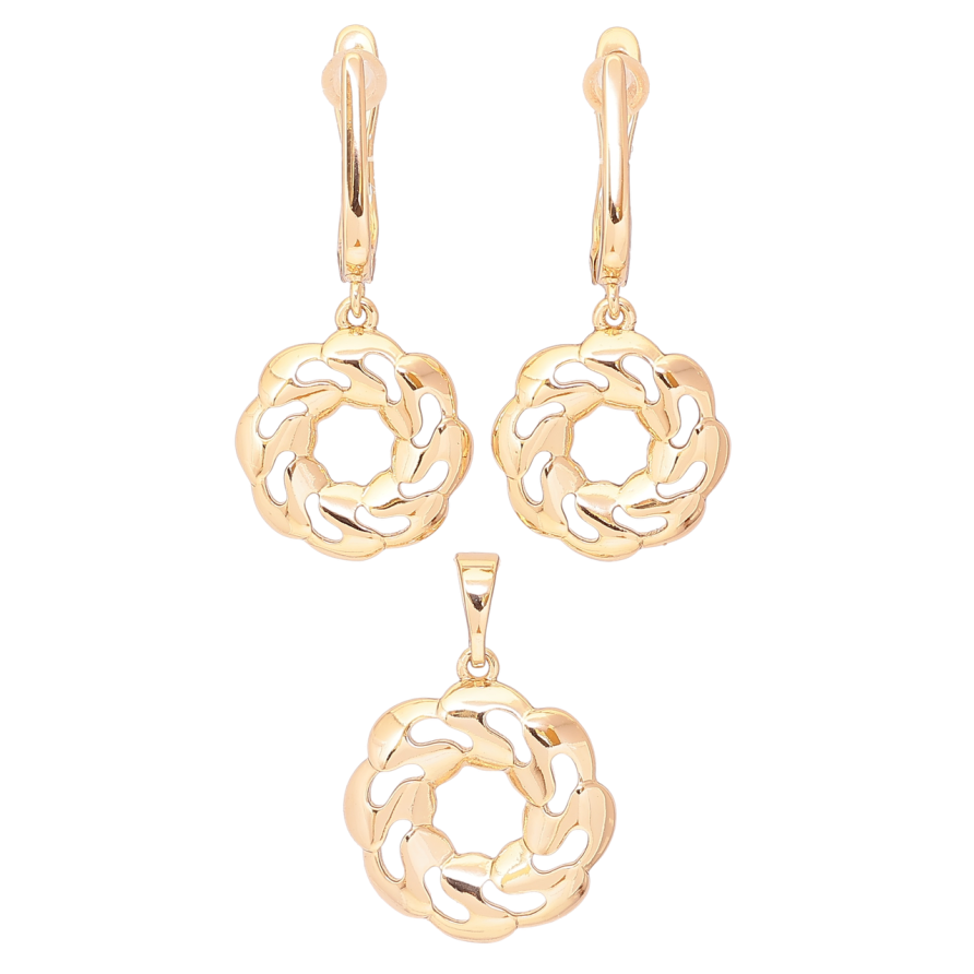 Набор Xuping Позолота 18K Серьги Кулон Декоративные колечки фото №1