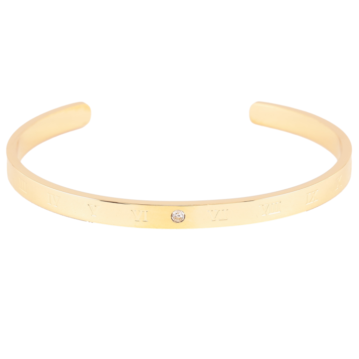 Браслет Xuping ТТМ Stainless Steel колір 14K Римські цифри з кристалом» ø 6см фото №20
