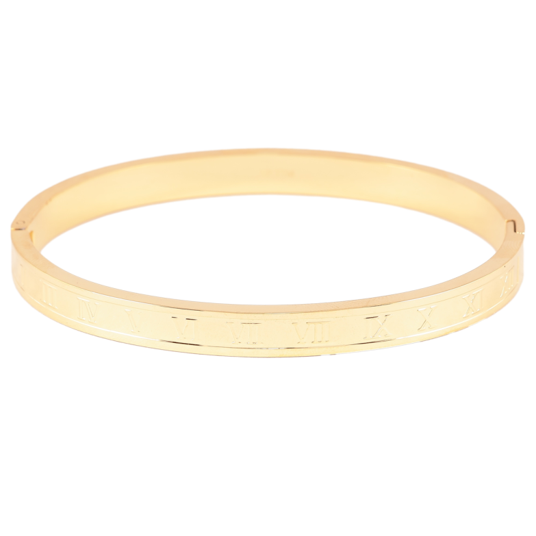 Браслет Xuping ТТМ Stainless Steel колір 14K Римські цифри» ø 6см фото №1