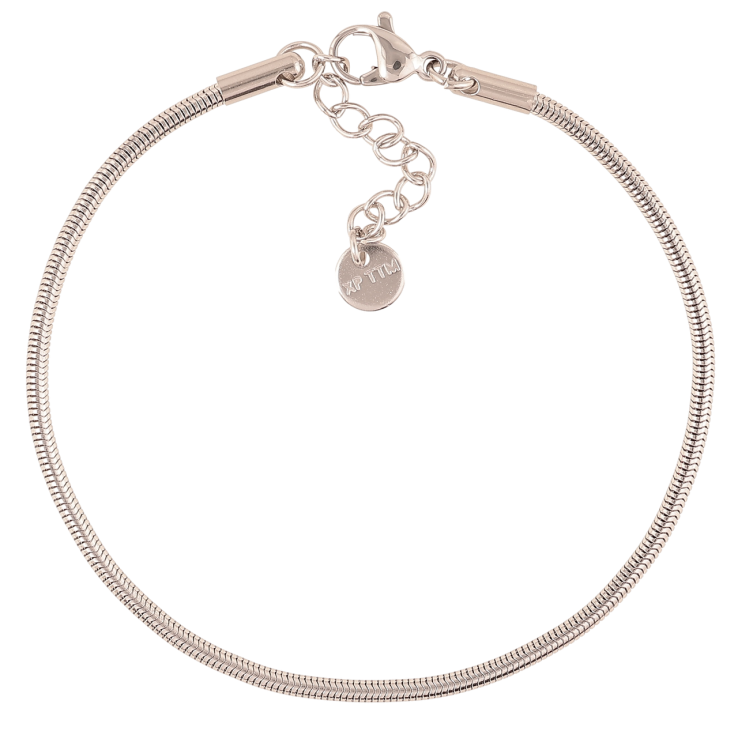 Браслет Xuping ТТМ Stainless Steel колір Родій «Ювелірний шнур» розмір з доп.ланцюжком 17.5-20.5см х 2мм фото №4