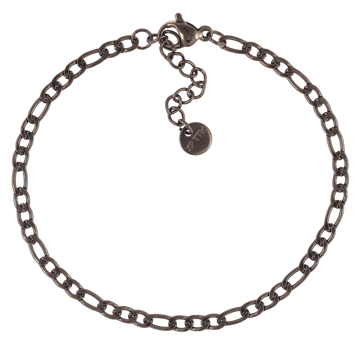 Браслет Xuping колір Black «Ланцюжок Фігаро» розмір з доп.ланцюжком 17.5-20.5см х 3мм фото №4