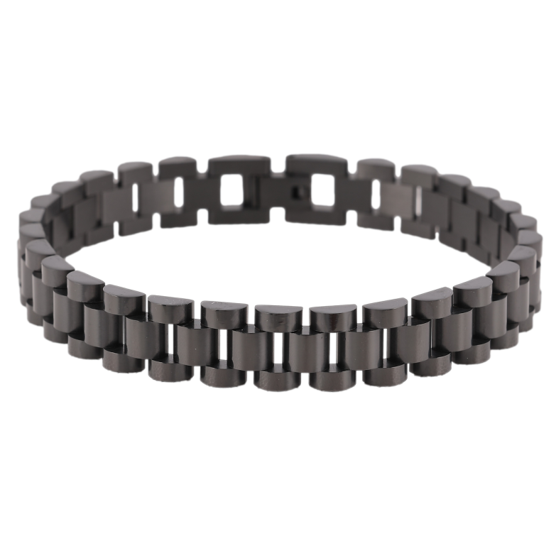 Браслет Xuping цвет Вlack Браслетное плетение размер 21см х 10мм фото №1