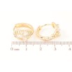 Серьги Xuping M&L Цвет 18K колечки Узор из кристальных цветочков фото №2