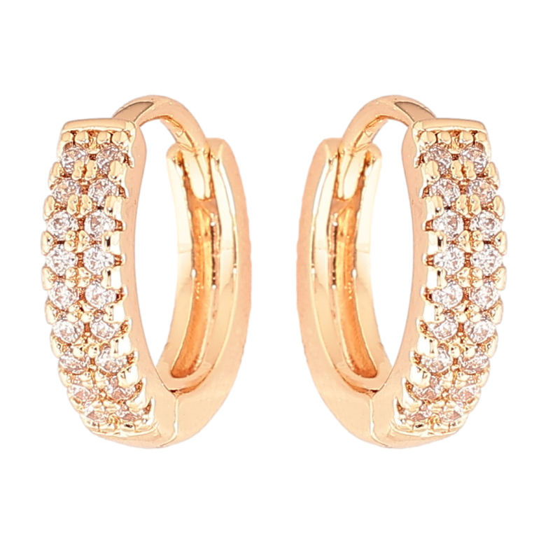 Серьги Xuping M&L Цвет 18K колечки Инкрустация цирконием фото №1