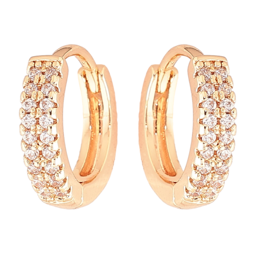 Серьги Xuping M&L Цвет 18K колечки Инкрустация цирконием фото №1