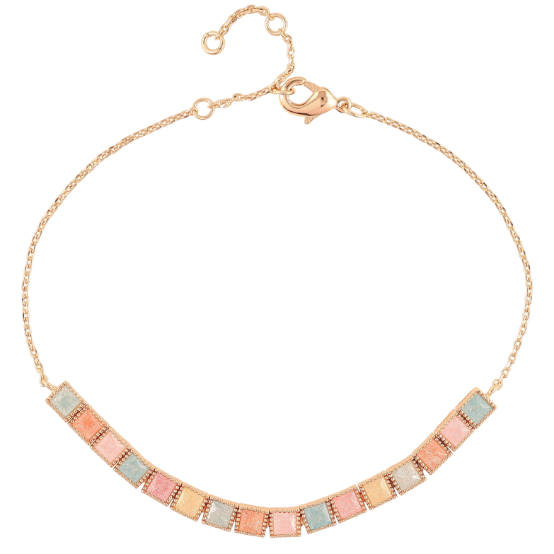 Браслет Xuping M&L Колір 18K «Ланцюжок з доріжкою кольорового цирконію» довжина з доп.ланкою 18.5,19.5,21,22см х 1мм фото №1