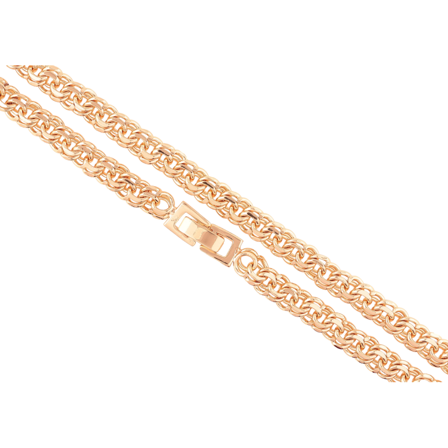 Ланцюжок Xuping M&L Колір 18К Плетіння Бісмарк» довжина 45см х 6мм фото №1