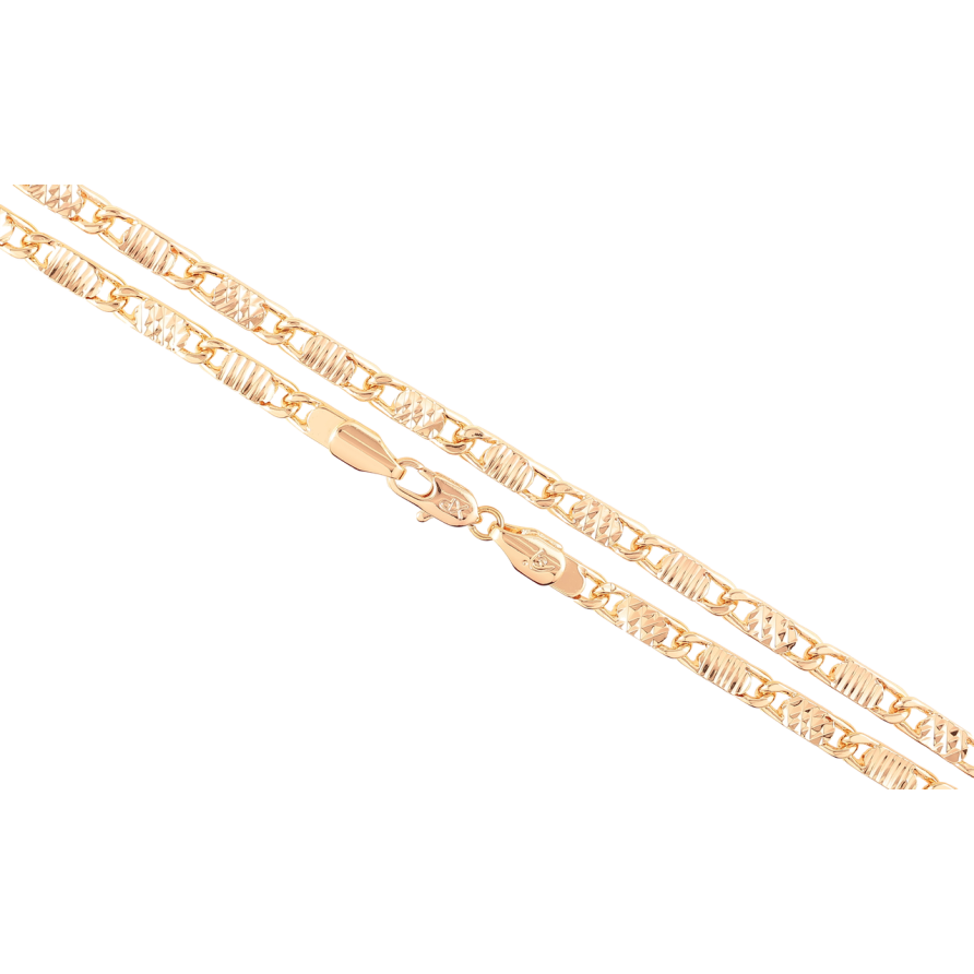 Цепочка Xuping M&L Цвет 18К Плетение Морская цепь с узором длина 44см х 4мм фото №1