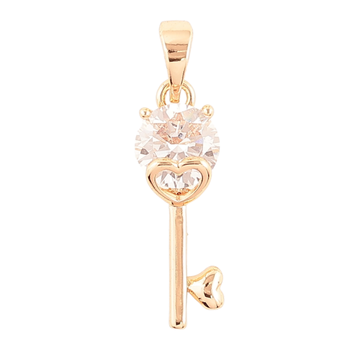 Кулон Xuping M&L Колір 18K «Ключик з кристалом» для ланцюжка до 5мм фото №3