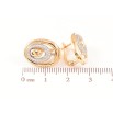 Серьги Xuping Позолота 18K + Родий английский замок Овалы с инкрустацией цирконием фото №2