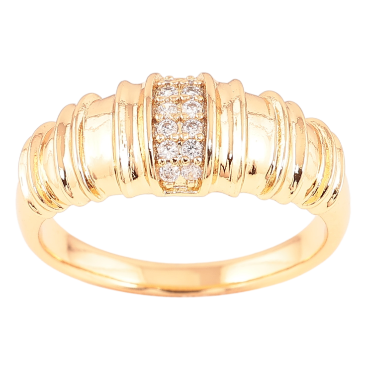 Кольцо Xuping Позолота 18K Декоративный узор с цирконием фото №8