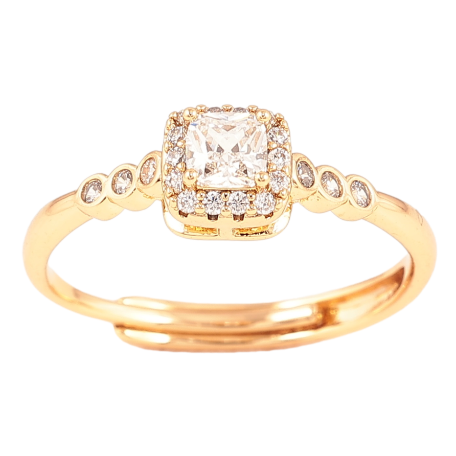 Кольцо Xuping Позолота 18K Узор с цирконием фото №1