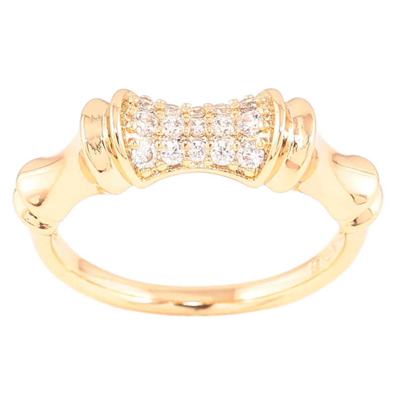 Кольцо Xuping Позолота 18K Декоративный узор с цирконием фото №1