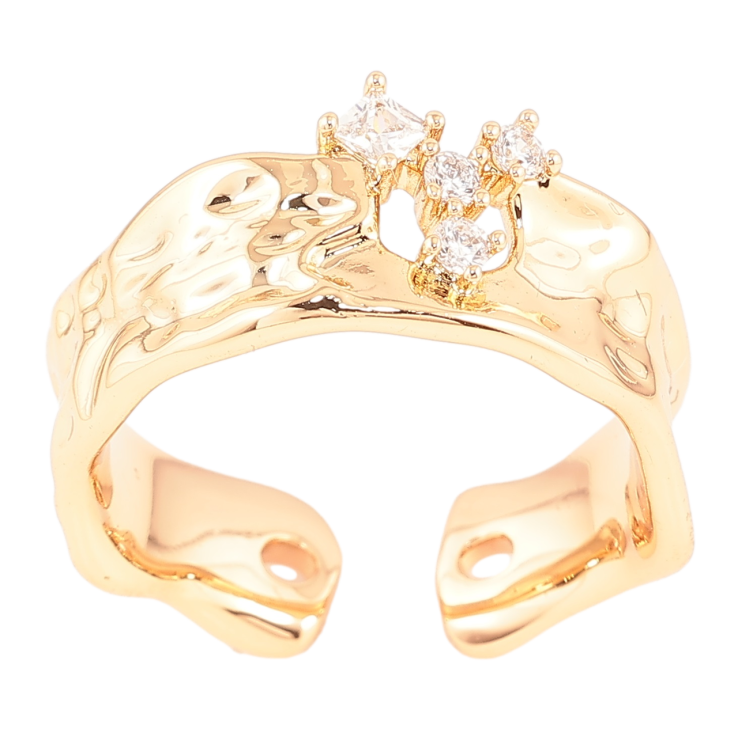 Кольцо Xuping Позолота 18K Декоративный узор с цирконием фото №21