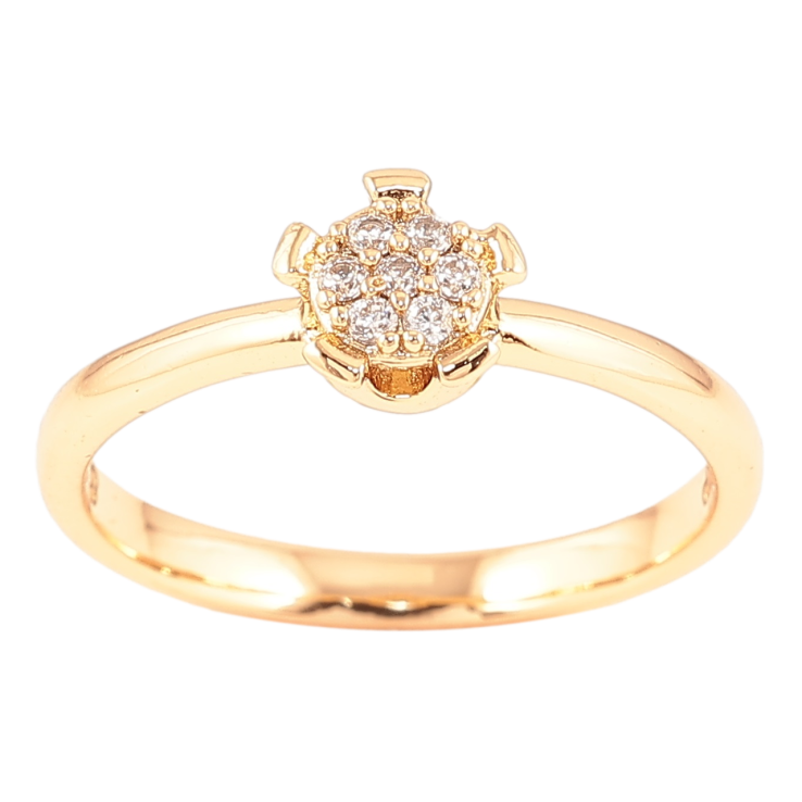 Кольцо Xuping Позолота 18K Узор с цирконием фото №14