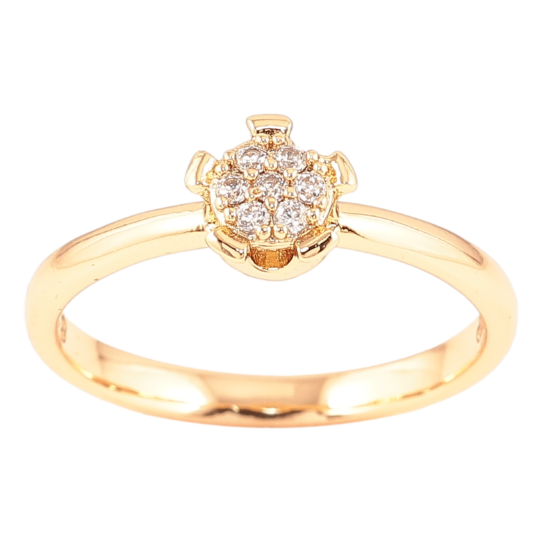 Кольцо Xuping Позолота 18K Узор с цирконием фото №2