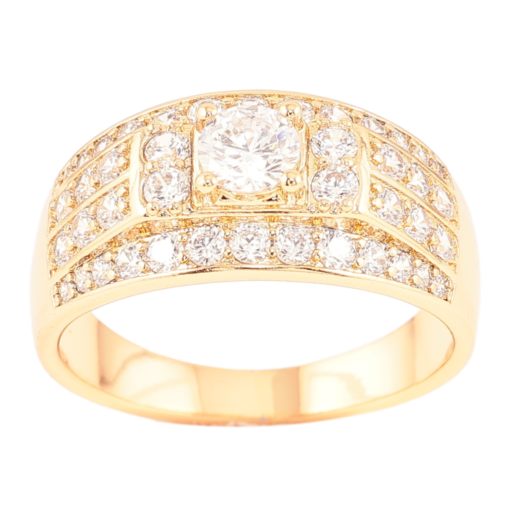 Перстень Xuping Позолота 18K Інкрустація цирконієм» фото №4 Перстень Xuping Позолота 18K Інкрустація цирконієм» фото №4