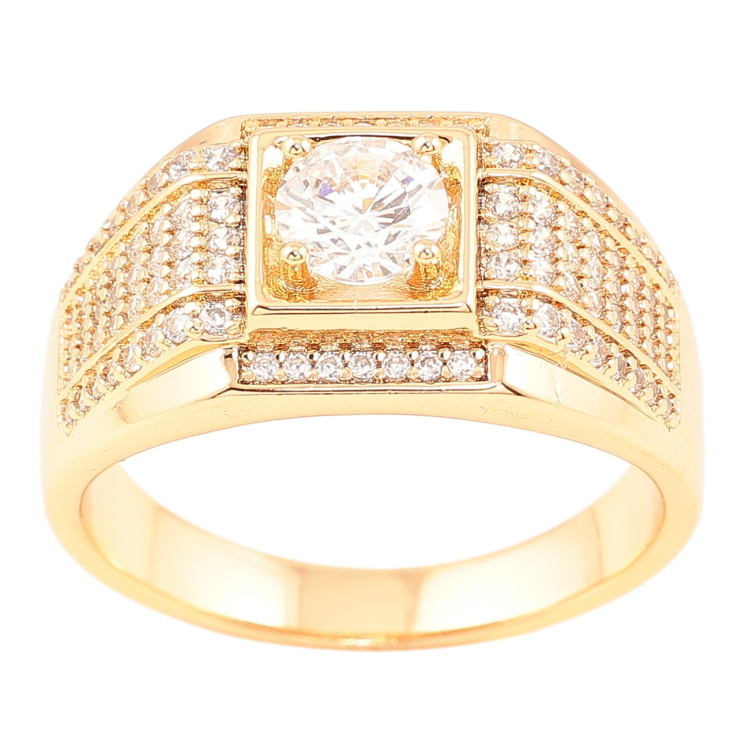 Перстень Xuping Позолота 18K Інкрустація цирконієм» фото №5 Перстень Xuping Позолота 18K Інкрустація цирконієм» фото №5